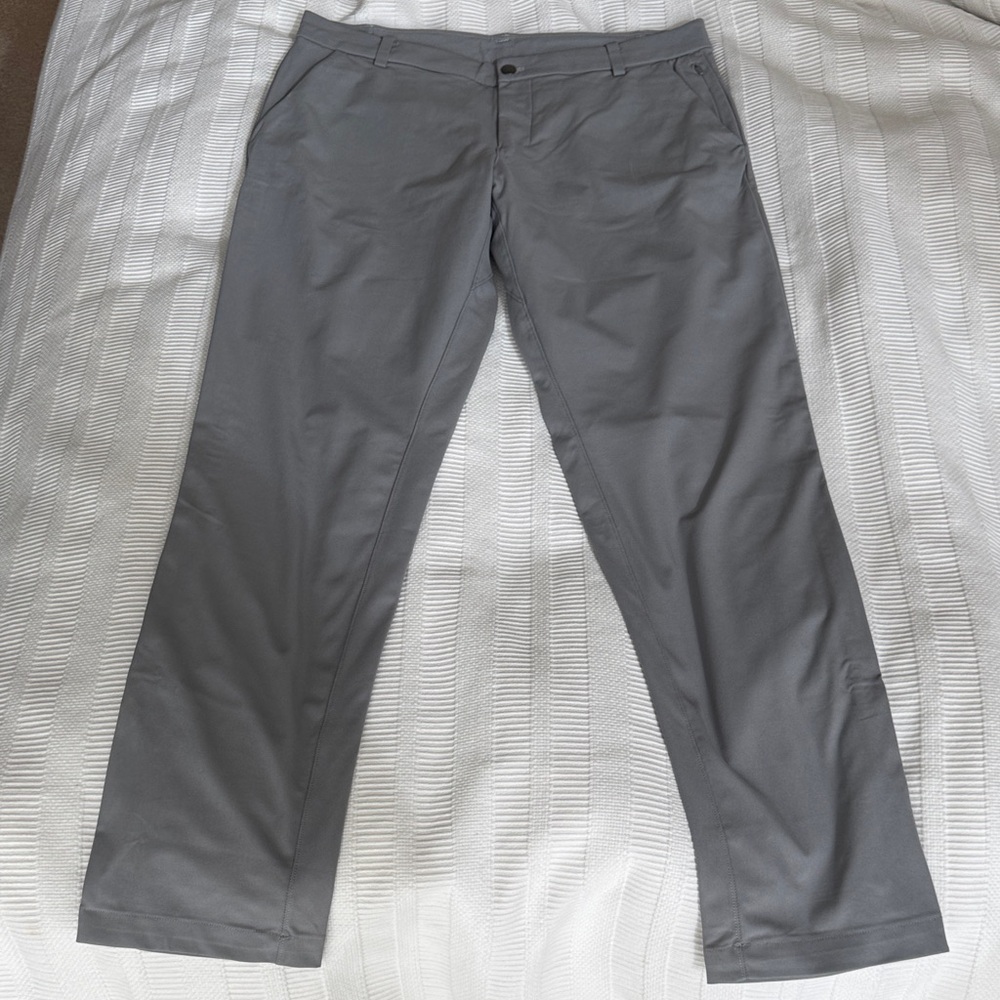 Men's Lululemon ABC Commission Pants. Light Grey. 34 waist, 32 Length.